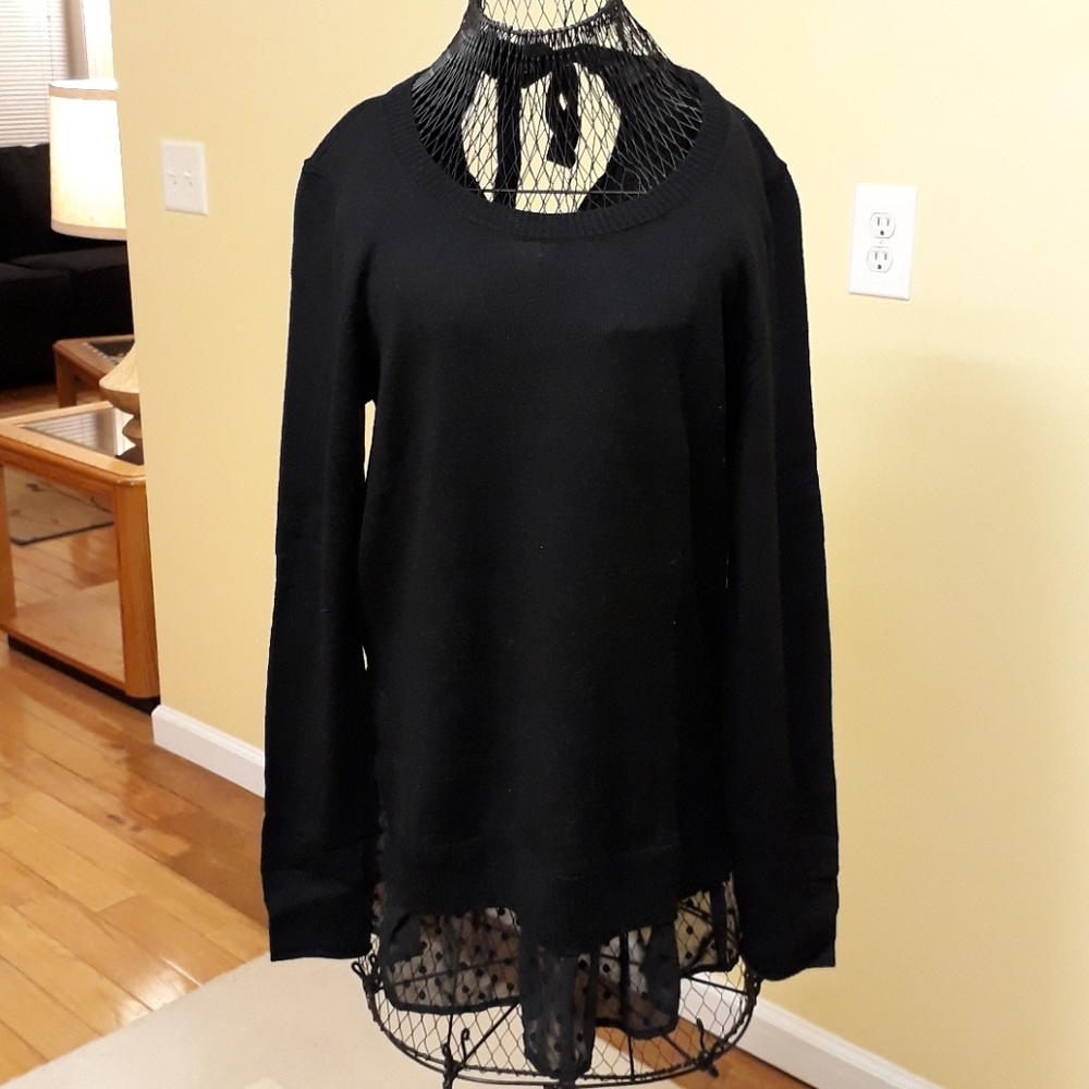 *SOLD* NEW Ann Taylor Long Sleeve Tie Neck Key Hole Top - Picture 2 of 8